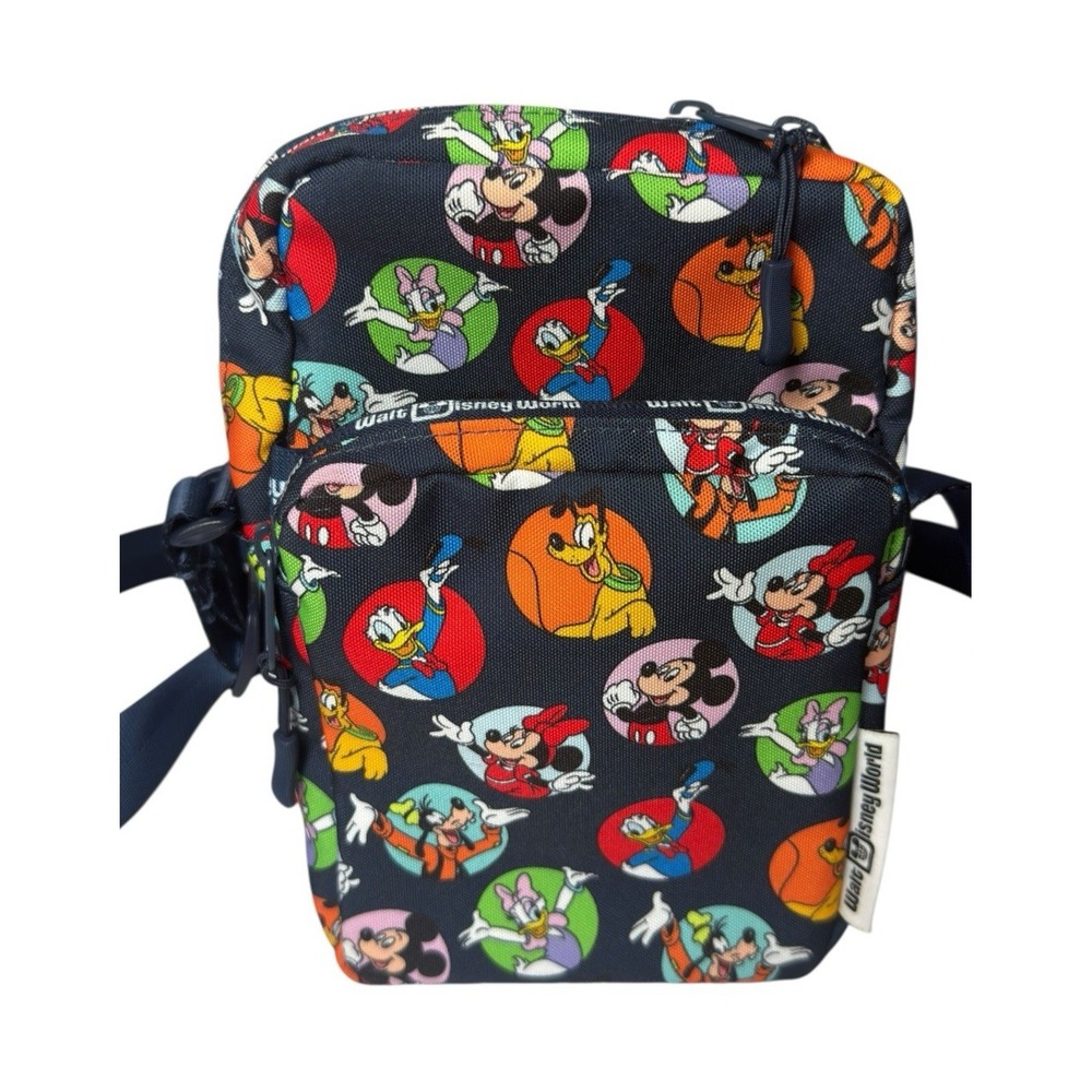 2025 Disney Parks Mickey & Friends Crossbody‎ Bag Ear Holder Blue WDW Travel Bag